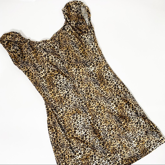 Forever21 Leopard Print Dress L - Picture 9 of 10